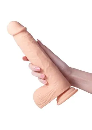 Kenzo App Controlled Big Realistic Thrusting Rechargeable Silicone Dildo  9.5 In - Caramel