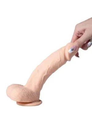 Paxton App Control Realistic Thrusting Penetrator Rechargeable Silicone Dildo 7.5In - Caramel