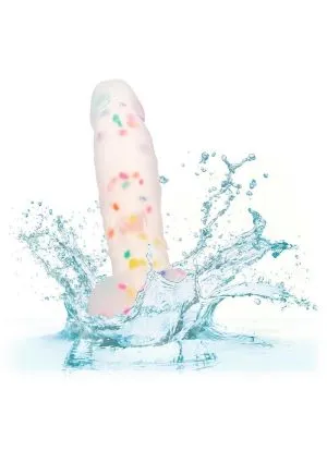 Party Boy Silicone Studs Dong with Suction Cup 6in Insert - Multicolor