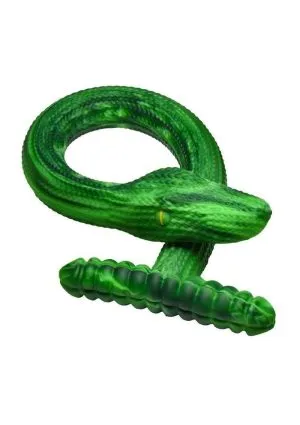 Creature Cocks Slither Silicone Dildo - Green/Yellow