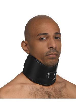 Master Series Hard Stance Padded Lock Posture Collar - Black