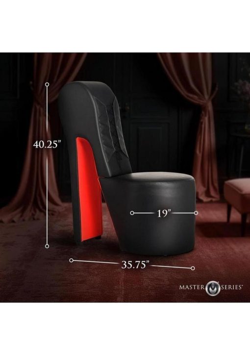 Master Series Stiletto Sex Chair - Red/Black