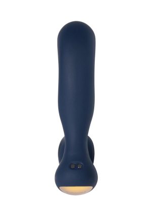 Svakom Iker Neo Rechargeable Silicone App Compatible Prostate Vibrator - Navy Blue/Gold