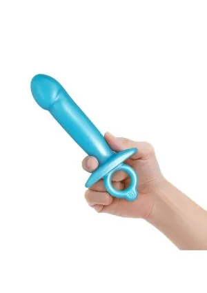 B-Vibe Butties Lil Dil Silicone Anal Dildo - Blue