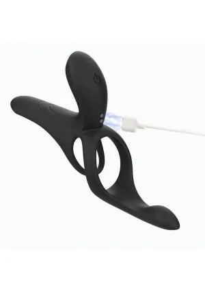 Pleasure Pivot App Control Rechargeable Silicone Couples Vibrator - Black