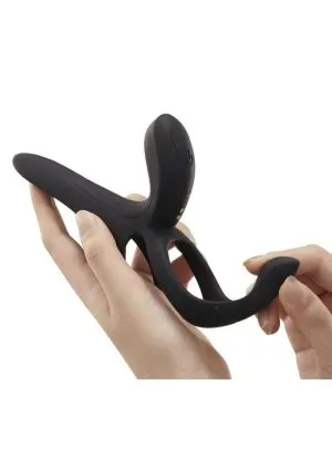 Pleasure Pivot App Control Rechargeable Silicone Couples Vibrator - Black