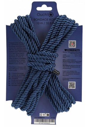 Ouch Bondage Rope 10 Meter Nylon - Navy Blue