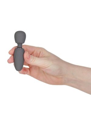 M`Lady Rechargeable Silicone Tiny Vibrating Wand - Grey