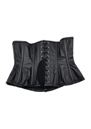 Rouge Leather Corset - Small/Medium - Black