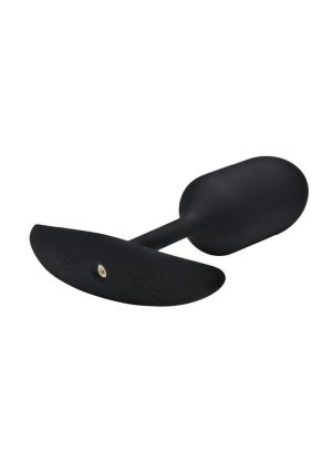 Heavy Hitters Vibrating Weighted Silicone Anal Plug - Medium - Black