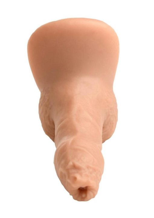 Strap U Uncut Packer Silicone 5.1in Dildo - Vanilla