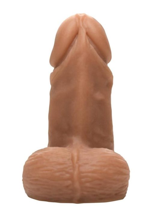 Strap U Packer Silicone 3.6in Dildo - Caramel