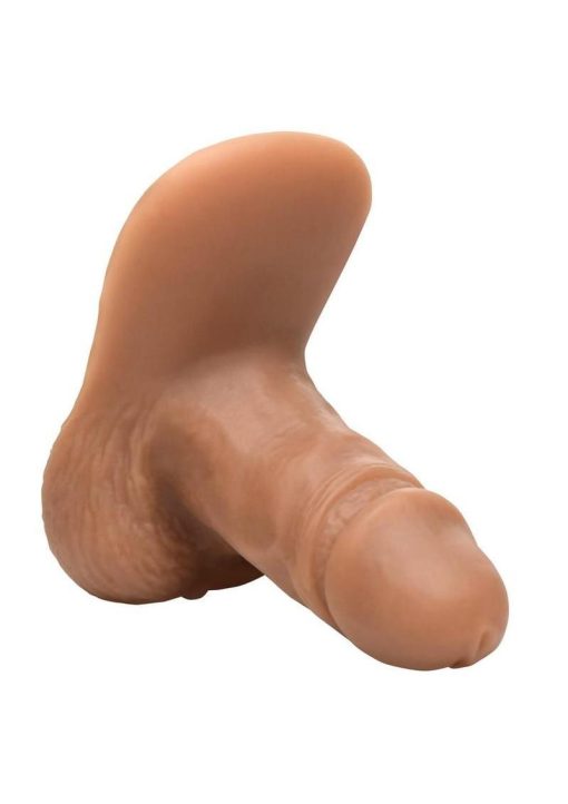 Strap U Packer Silicone 3.6in Dildo - Caramel