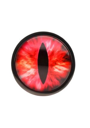 Creature Cocks Red Eye Metal Butt Plug - Small - Black/Red