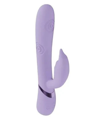 VIVE Pallina Rechargeable Silicone Triple Motor G-Spot VIbrating and Tapping Beads Clit Stimulator - Lavender