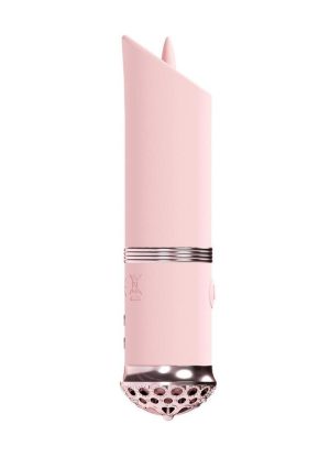 LoveLine Luxe Silicone Rechargeable 10 Function Mini Lipstick Vibrator - Pink