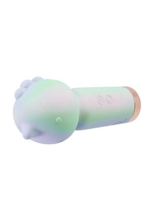Play With Me Unicorn Dreams Silicone Rechargeable Clitoral Stimulator - Blue/Green