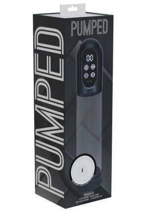 Pumped Engage 6 Function Automatic Rechargeable Penis Pump - Gun Metal