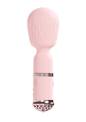Loveline Velour 10 function Rechargeable Silicone MIni-Wand - Pink