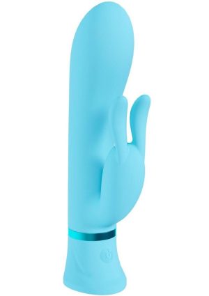 Loveline Tendre 10 function Rechargeable Silicone Rabbit Vibrator - Blue