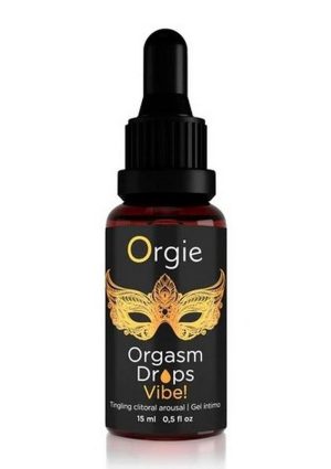 Orgie Orgasmic Drops - Vibe! 0.5 fl oz - Tingling Clitoral Arousal Serum  - Peach in Syrup