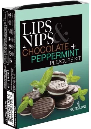 Sensuva Pheromone Infused Lips N Nips Pleasure Kit 0.15oz - Mint Chocolate