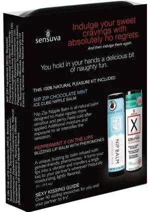Sensuva Pheromone Infused Lips N Nips Pleasure Kit 0.15oz - Mint Chocolate