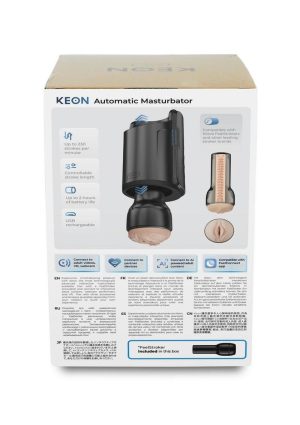 Kiiroo Keon Combo Set Rechargeable Interactive Masturbator with Feelstroker - Black