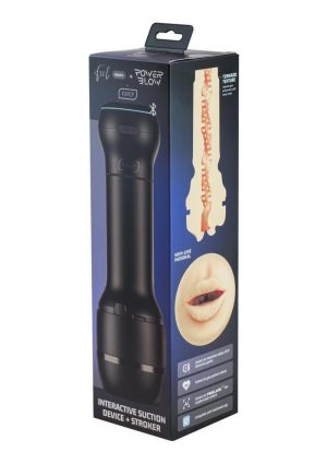 Kiiroo Powerblow and Feel Mouth Stroker Kit - Mouth - Black
