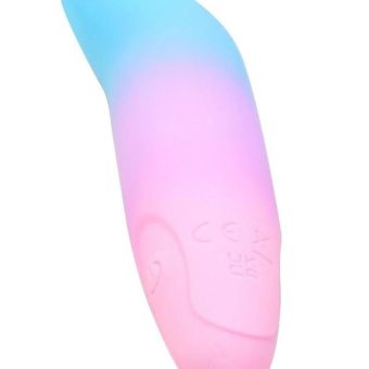 Play With Me Dolphin Kisses Rechargeable Silicone G-Spot Bullet Vibrator - Multicolor