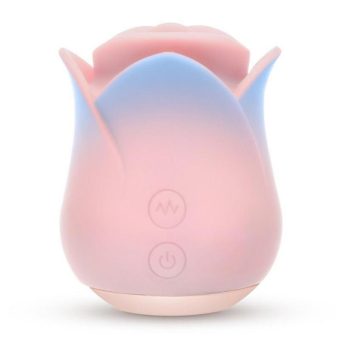 Blush collection Kissing Rose Rechargeable Silicone Clitoral Stimulator - Pink