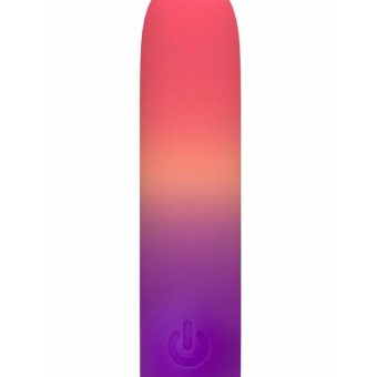 Play With Me Cotton Candy Rechargeable Silicone Bullet - Multicolor