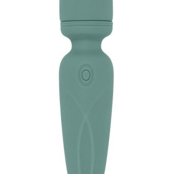Rumble Wand Rechargeable Silicone Vibrator - Green