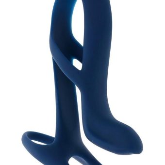 Zero Tolerance big Time Rechargeable Silicone Vibrating Penis Extension - Blue