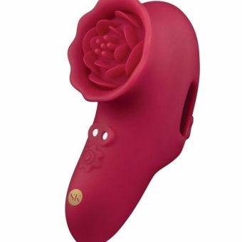 Secret Kisses Rosegasm Playful Petal Rechargeable Silicone Finger Vibrator - Red
