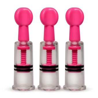 Size Matters MAXtwist Clit and Nipple Triple Sucker Set - Pink