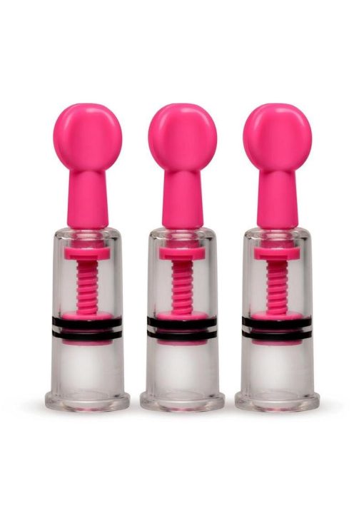 Size Matters MAXtwist Clit and Nipple Triple Sucker Set - Pink