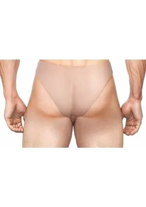 Master Series Slim Hollow Silicone Strap-On 6.2in - Vanilla