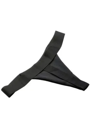 Bedroom Bliss Chérie Thong Strap-On Panty Harness - Large - Black