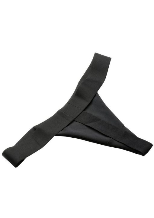 Bedroom Bliss Chérie Thong Strap-On Panty Harness - Small - Black