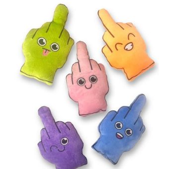 Bag of Fucks I Have to Give Plushy Pillow with 5 Fingers