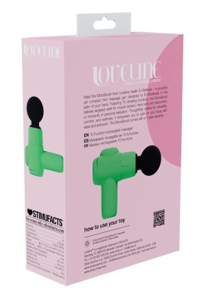 Loveline MicroBoost 10 Function Vibrating Rechargeable Silicone Massasger- Green