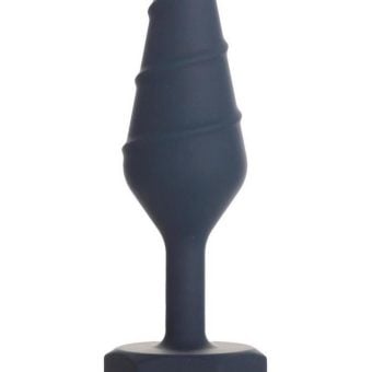 Lux Active Twist Rechargeable Silicone Anal Plug - Large - Blue