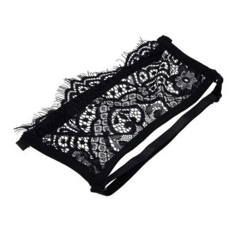 Sex and Mischief Veiled Vision Lace Blindfold - Black
