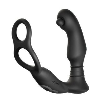 Nexus SIMUL8 Orbit Edition Rechargeable Silicone Vibrating Dual Motor Anal Cock and Ball Massager - Black