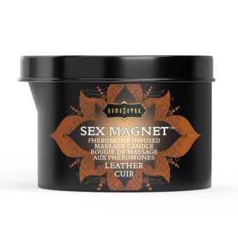 Sex Magnet Pheromone Massage Candle with Pour Spout - Leather