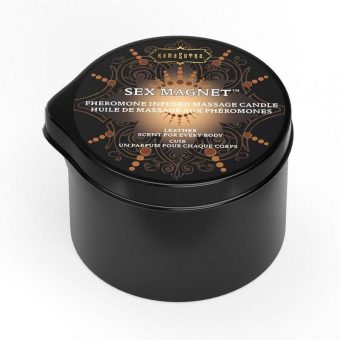 Sex Magnet Pheromone Massage Candle with Pour Spout - Small - Leather