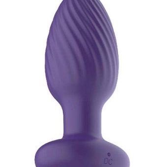 The Royal Rotating Anal Plug Rechargeable Silicone with Remote - Purple